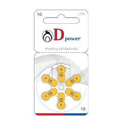 باتری سمعک دی پاور شماره ۱۰  Dpower