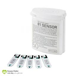 نوار تست قند خون  گلوکو کارد صفر یک 01  Glucocard 01 Sensor